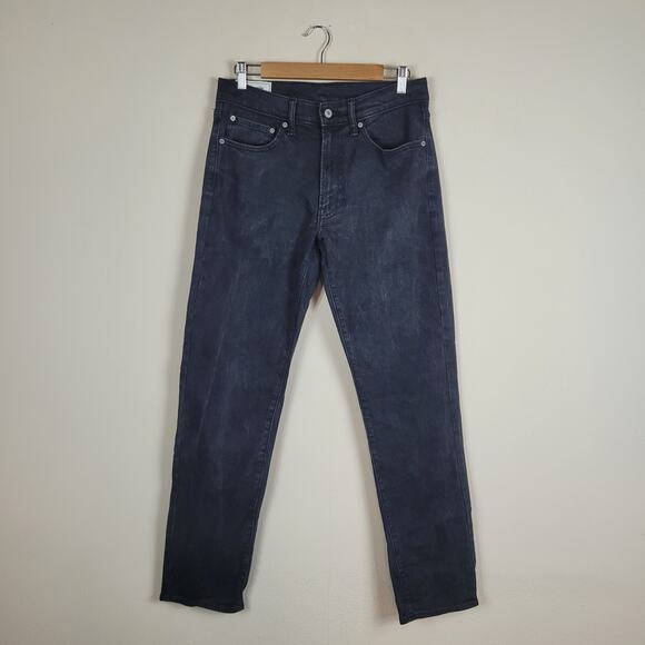 Abercrombie & Fitch Jeans 31x34 Black Denim Faded Straight Leg Stretch Casual